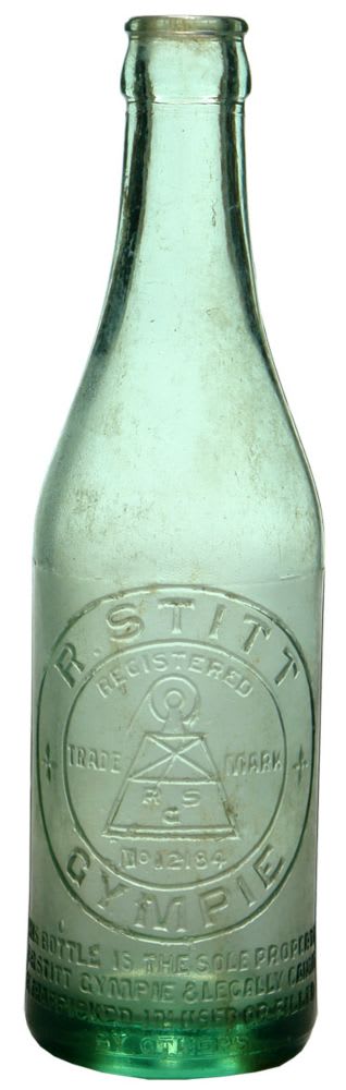 Stitt Gympie Poppet Head Old Bottle