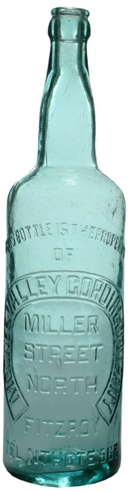 Moonee Valley Cordial North Fitzroy Antique Bottle