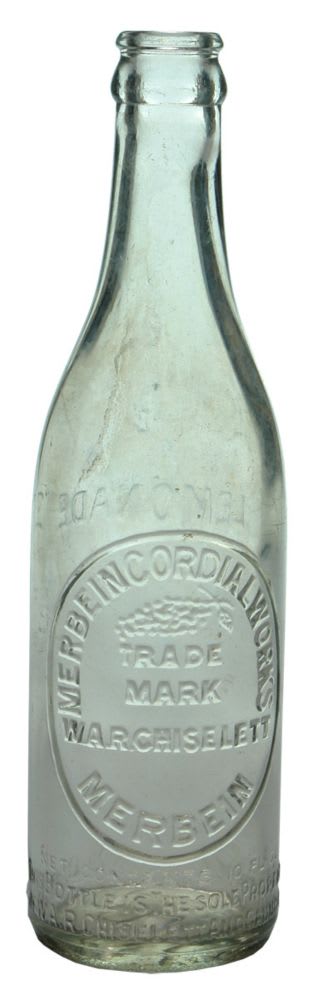 Merbein Cordial Works Grapes Crown Seal Bottle