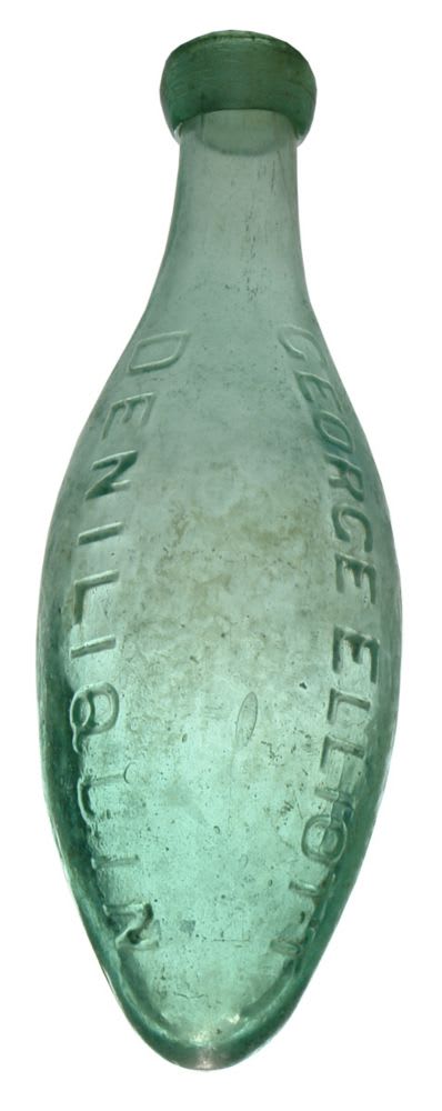 George Elliott Deniliquin Antique Torpedo Bottle