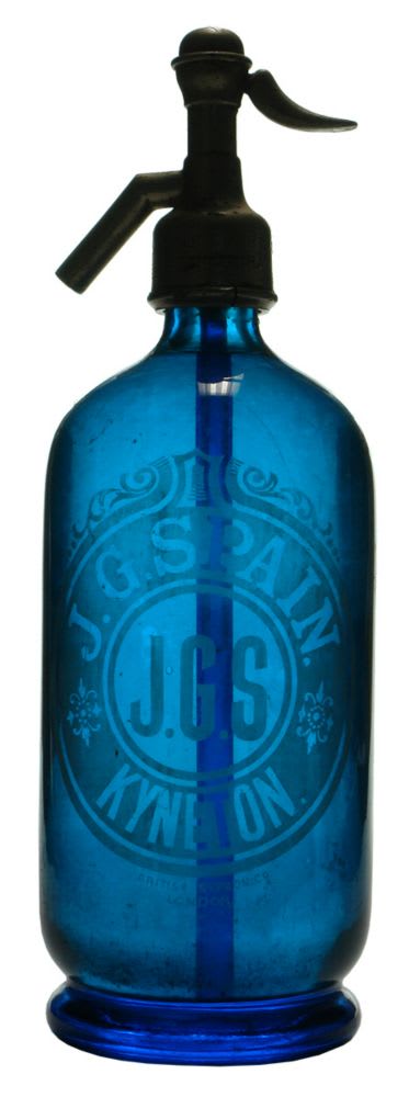 Spain Kyneton Blue Glass Soda Syphon