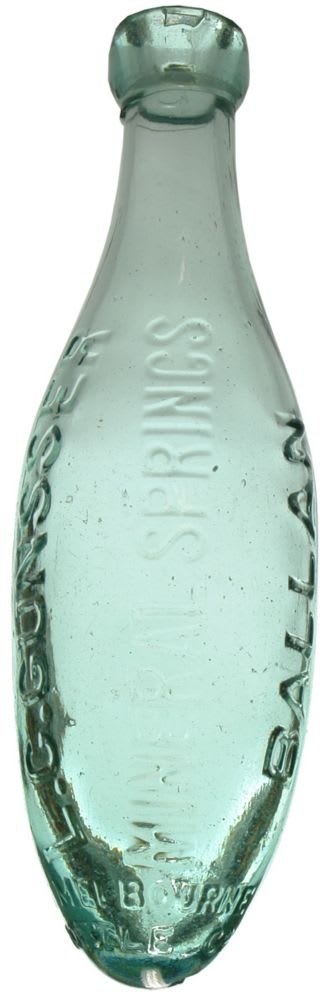 Gunsser Mineral Springs Ballan Torpedo Bottle