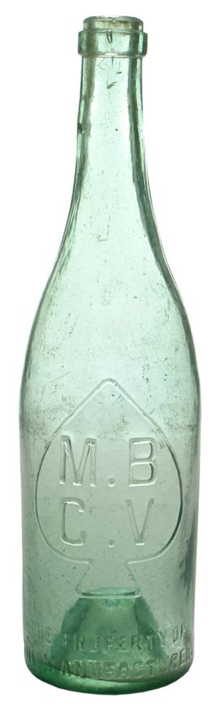 MBCV Spade Aqua Glass Beer Bottle