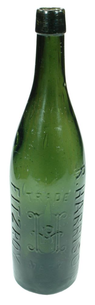 Harrison Fitzroy Green Glass Beer Bottle