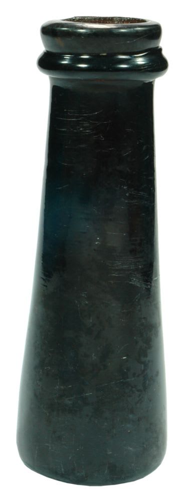 Black Glass Antique Truffle Jar Bottle