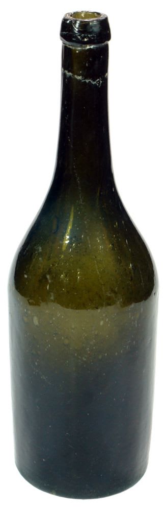 Black Glass Cod Liver Oil Bottle