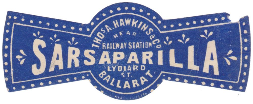 Hawkins Ballarat Sarsaparilla Label