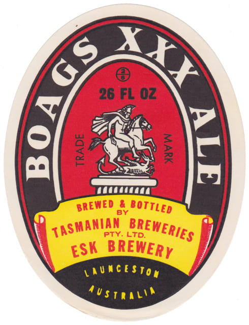 Boag's XXX Ale Launceston Beer Label