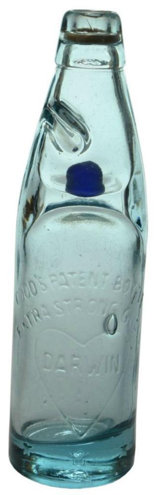 Codd's Patent Bottle Darwin Blue Marble