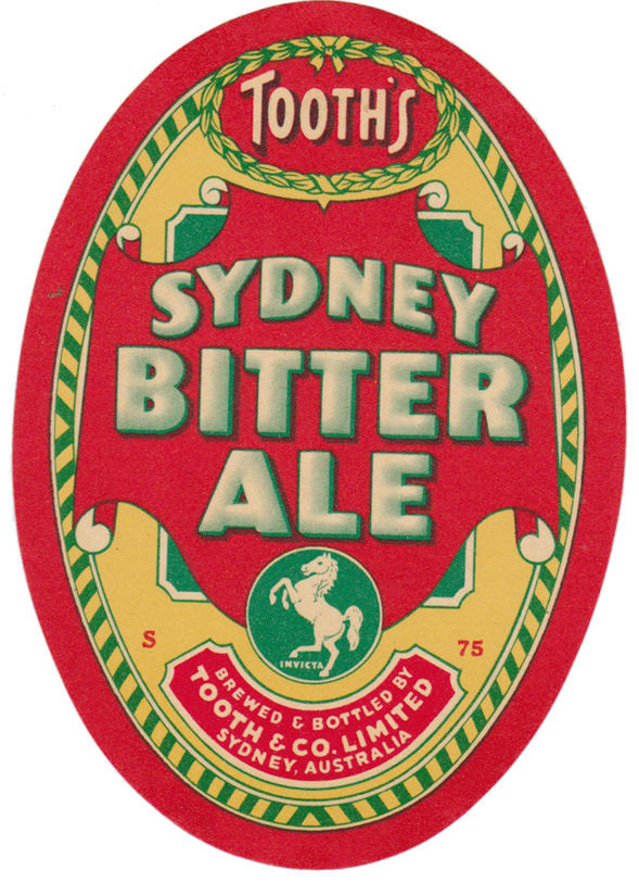 Sydney Bitter Ale Tooth's Beer Label