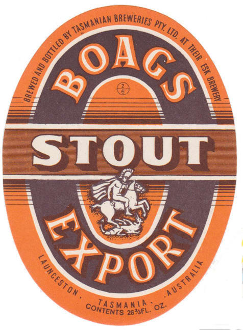 Boag's Export Stout Launceston Label