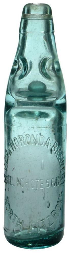 Horonda Brewery North Fitzroy Codd Bottle