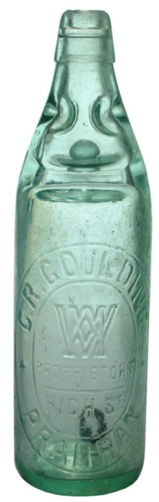 Goulding Prahran Antique Codd Bottle