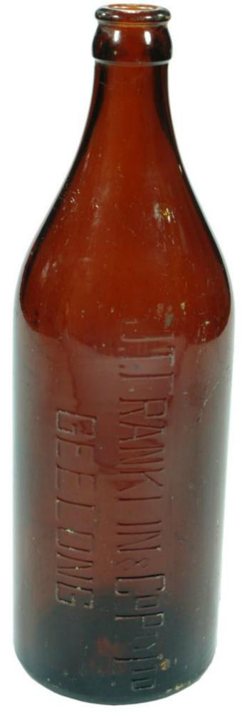 Franklin Geelong Amber Glass Crown Seal Bottle