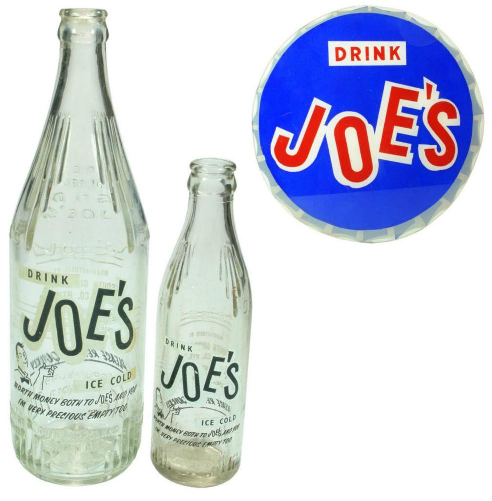 Joe's Korumburra Ceramic Label Advertising Bottles