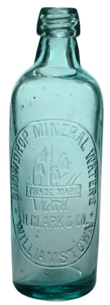 Snowdrop Mineral Waters Williamstown Soft Drink Bottle