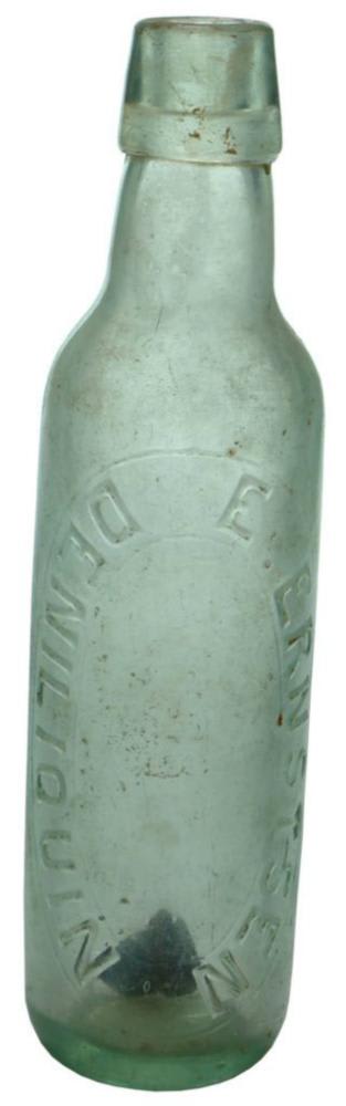 Ernstsen Deniliquin Antique Lamont Soda Bottle