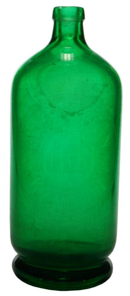 Spain Kyneton Green Glass Soda Syphon