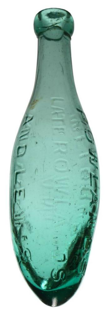 Rowlands Ballarat Melbourne Aqua Glass Torpedo Bottle