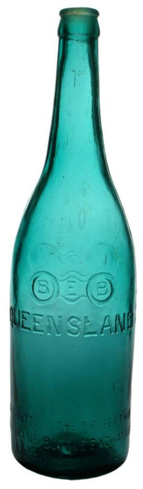 BEB Queensland Turquoise Crown Seal Beer Bottle