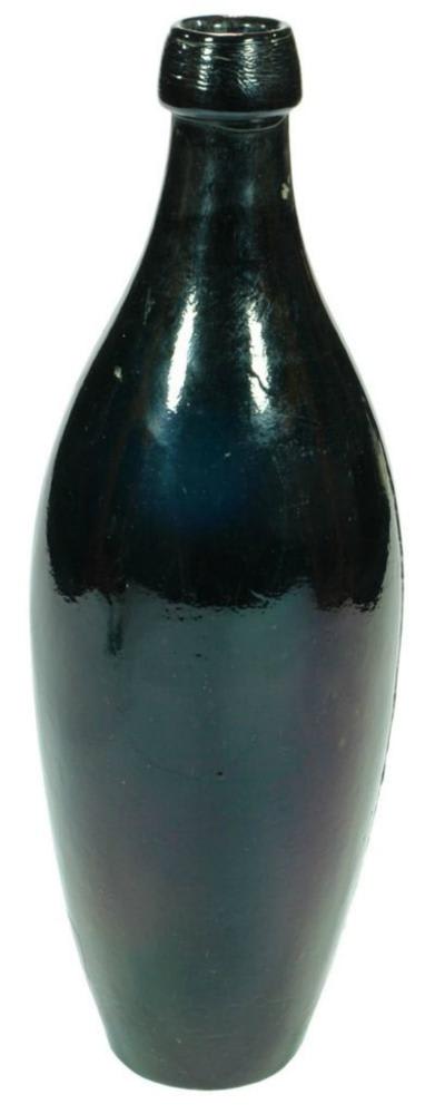 Black Glass Skittle Antique Bottle