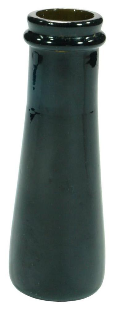 Truffle Black Glass Antique Jar Bottle