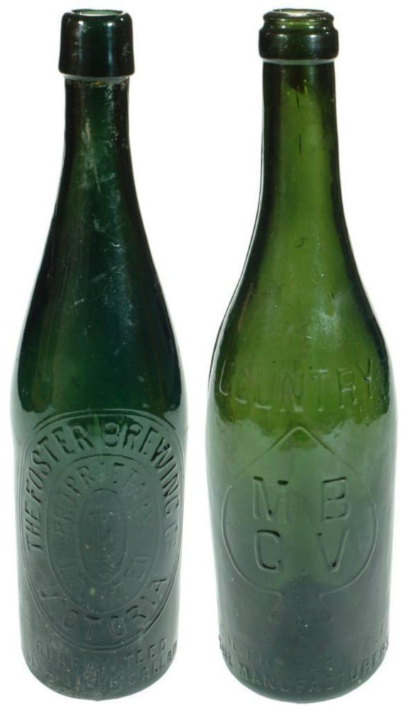 Old Victorian Green Beer Bottles