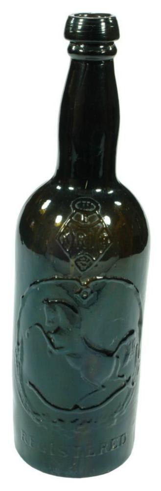 British Registration Diamond Black Horse Ale Bottle