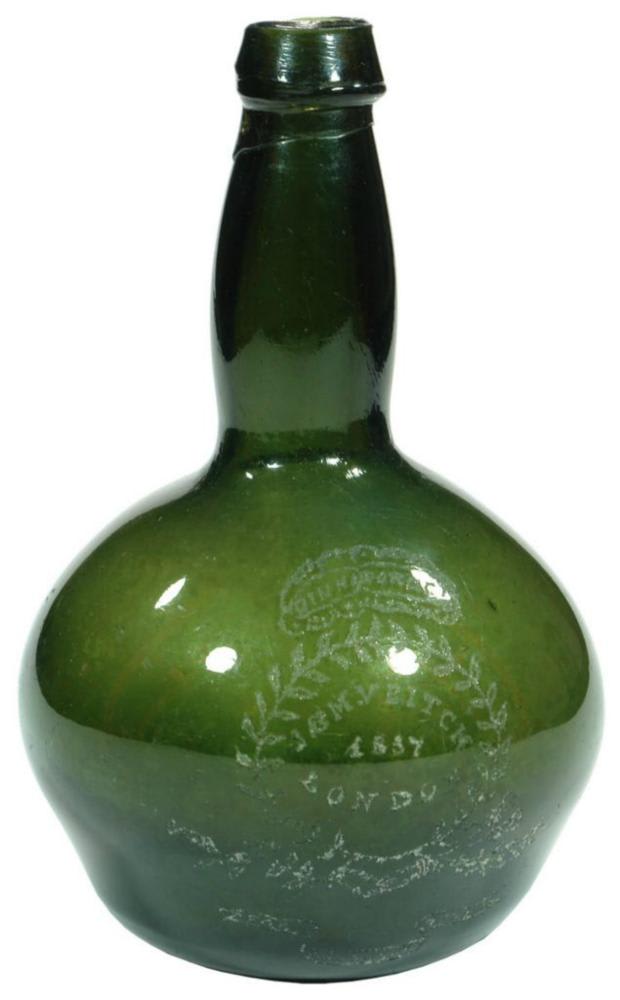 Veitch 1837 London Stippled Antique Wine Bottle