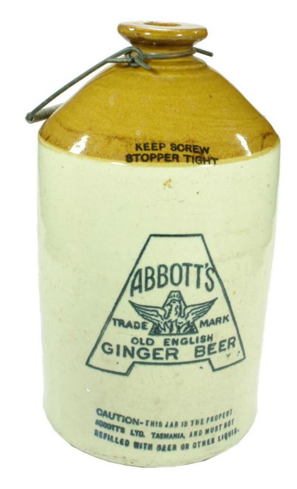 Abbott's Old English Ginger Beer Tasmania Demijohn