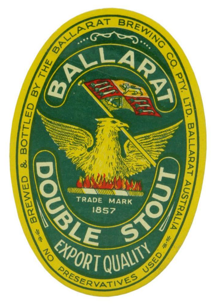 Ballarat Double Stout Phoenix Label