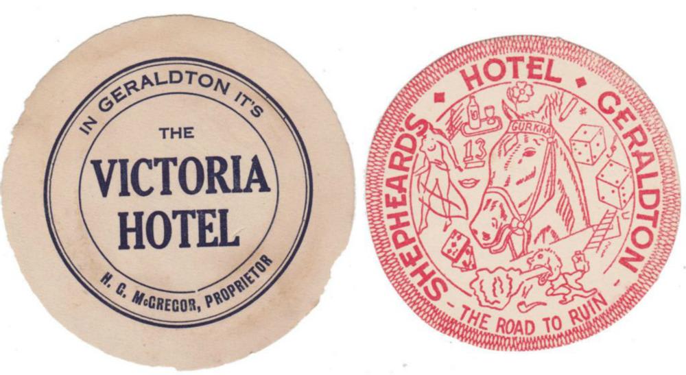 Geraldton Hotel Beer Coasters