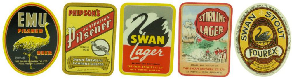 Collection Vintage Western Australian Beer Labels