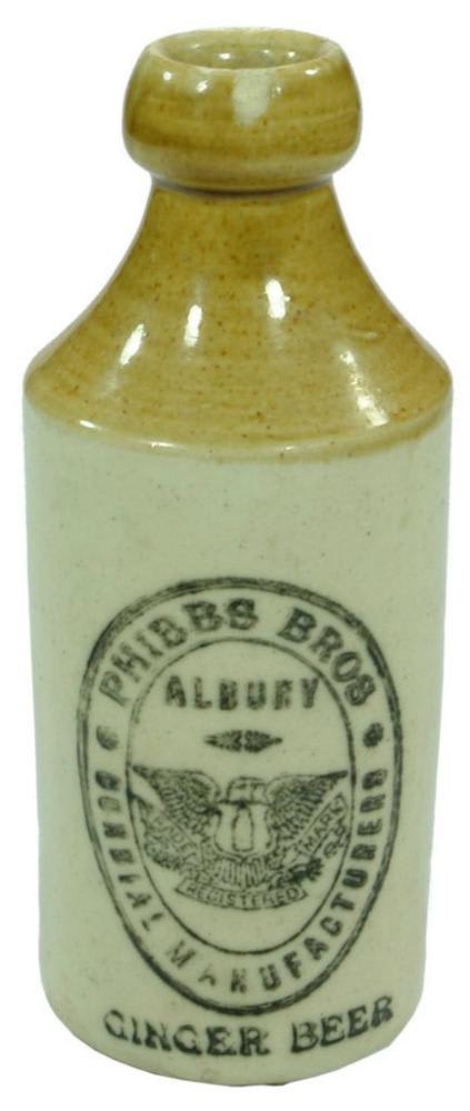 Phibbs Albury Eagle Ginger Beer Bottle