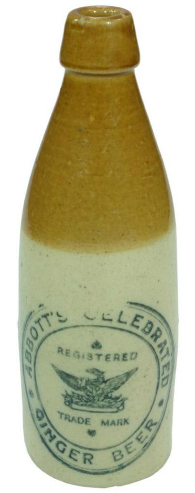 Abbotts Celebrated Ginger Beer Stoneware Bottle