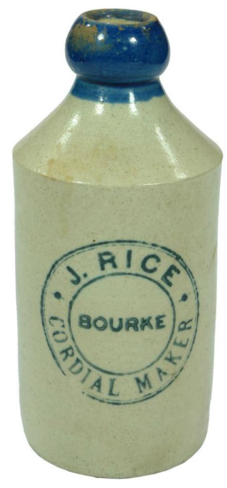 Rice Bourke Cordial Maker Stoneware Bottle
