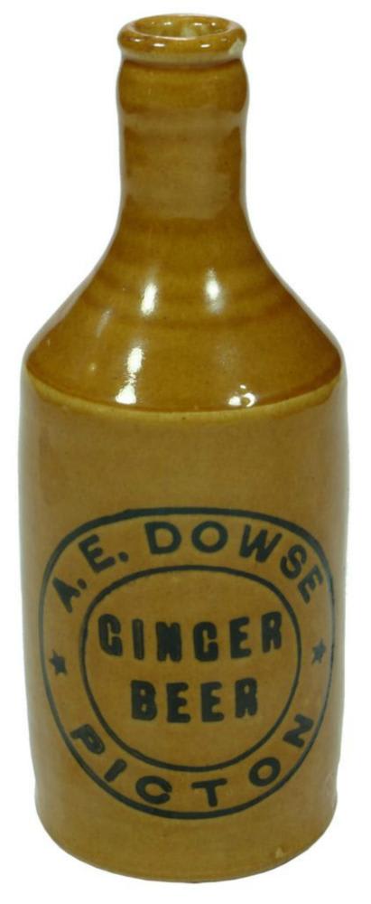 Dowse Ginger Beer Picton Crown Seal Bottle