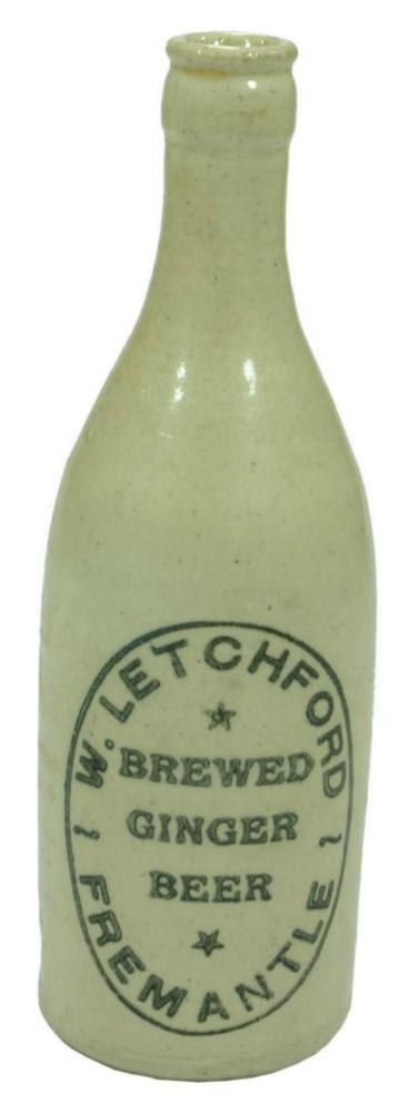 Letchford Fremantle Crown Seal Ginger Beer Bottle