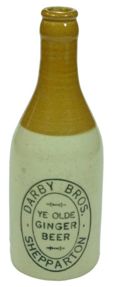 Darby Bros Shepparton Brewed Ginger Beer Bottle