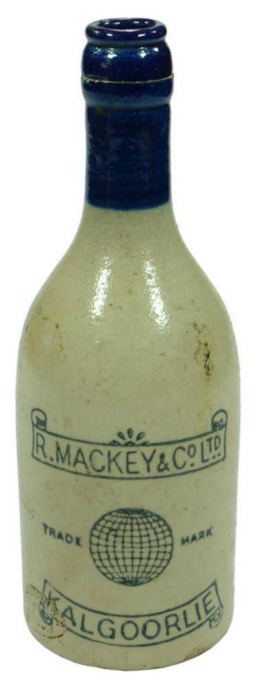 Mackey Kalgoorlie Bendigo Pottery Crown Seal Bottle