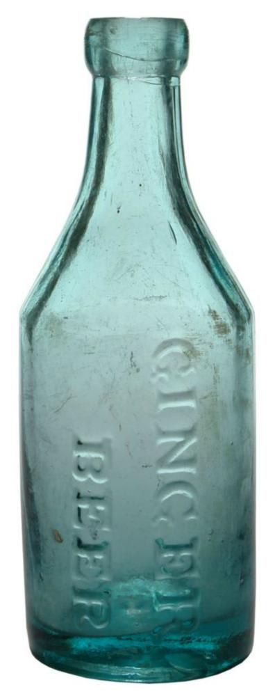Ginger Beer Ice Blue Glass Bottle