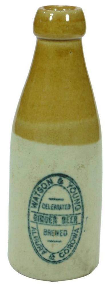 Watson Young Albury Corowa Stoneware Bottle