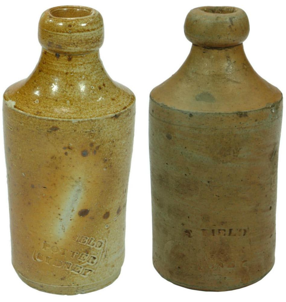 Collection Stoneware Ginger Beer Antique Bottles