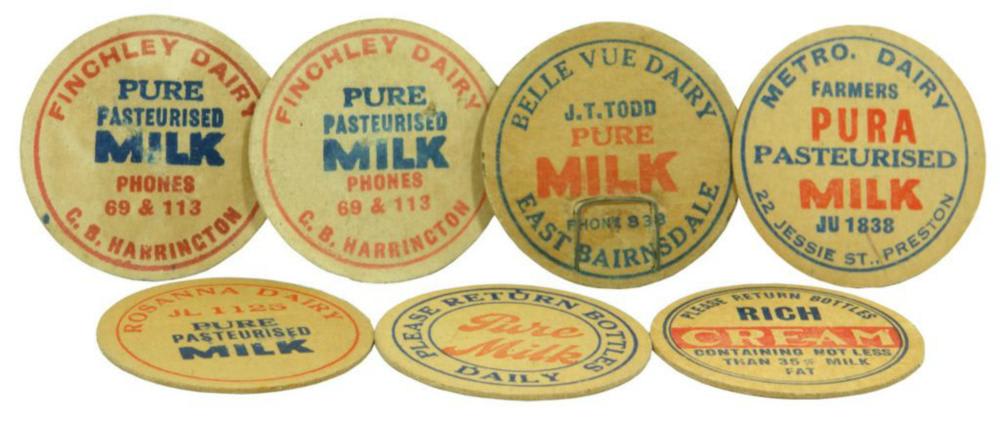 Collection Cardboard Milk Wads Caps