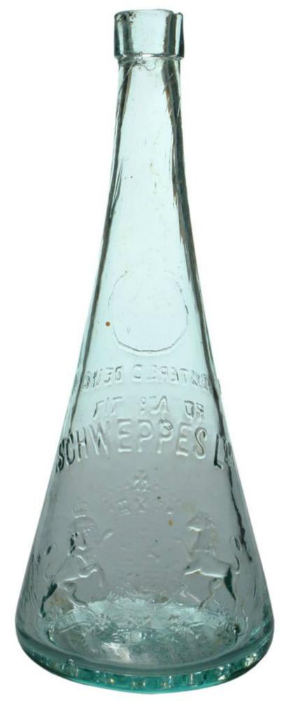 Schweppes Coat of Arms Conical Cordial Bottle