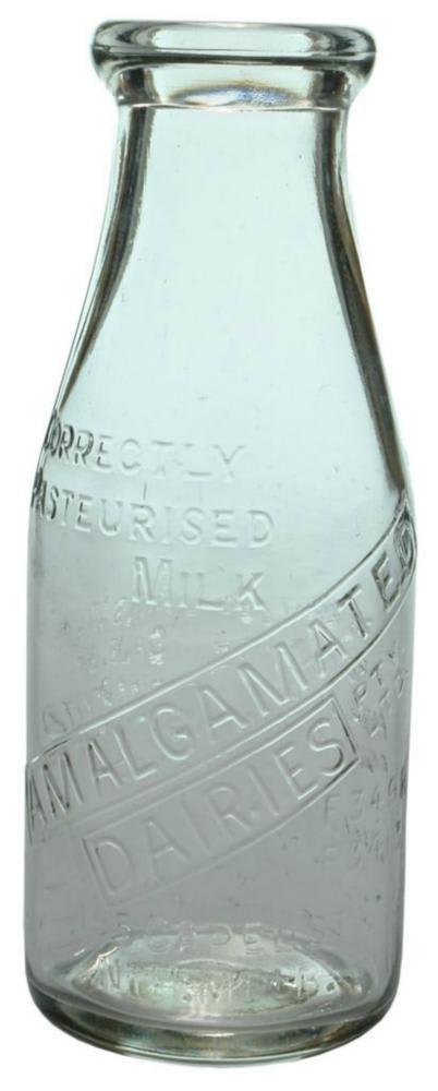 Amalgamated Dairies North Melbourne Milk Bottle