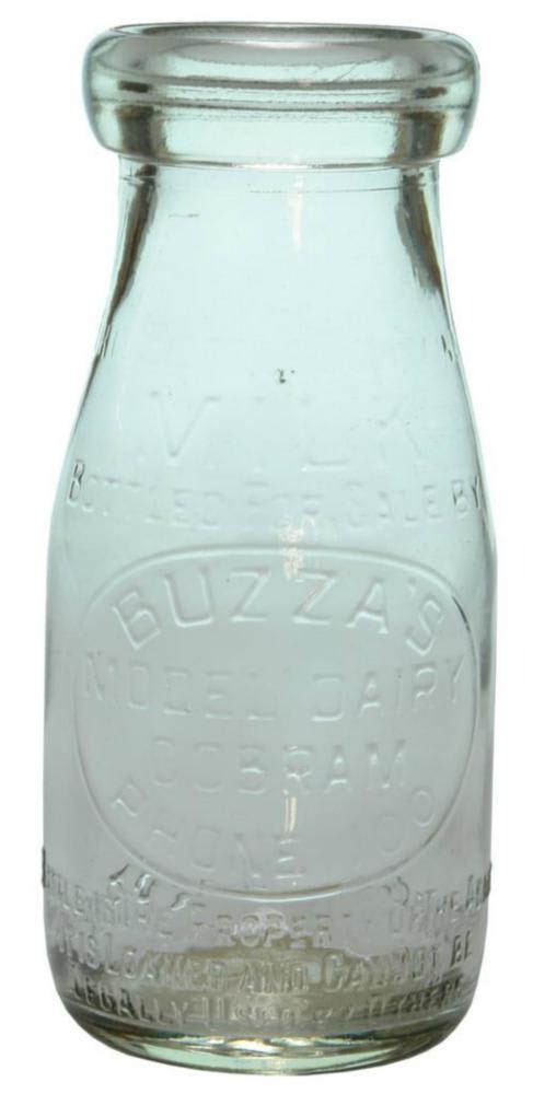 Buzza's Model Dairy Cobram Milk Bottle