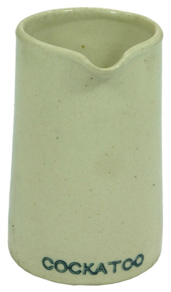 Cockatoo Ceramic Stoneware Handled Sauce Jug