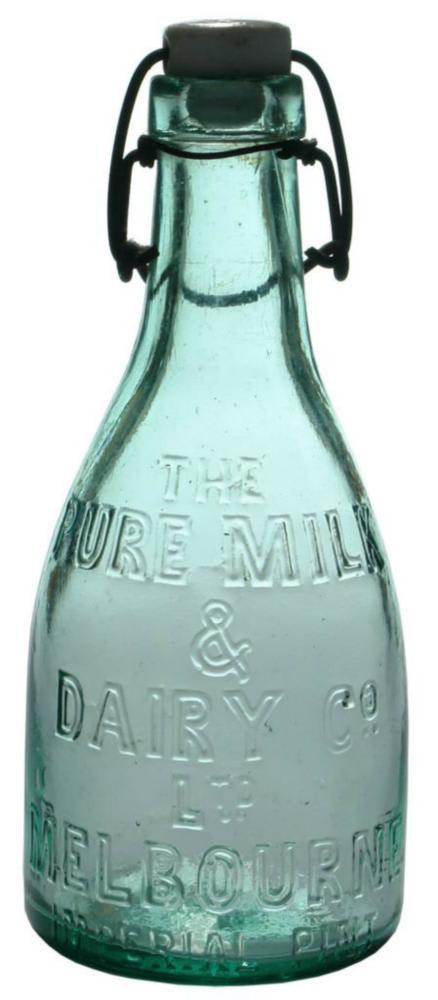 Pure Milk Dairy Melbourne Antique Milk Bottle