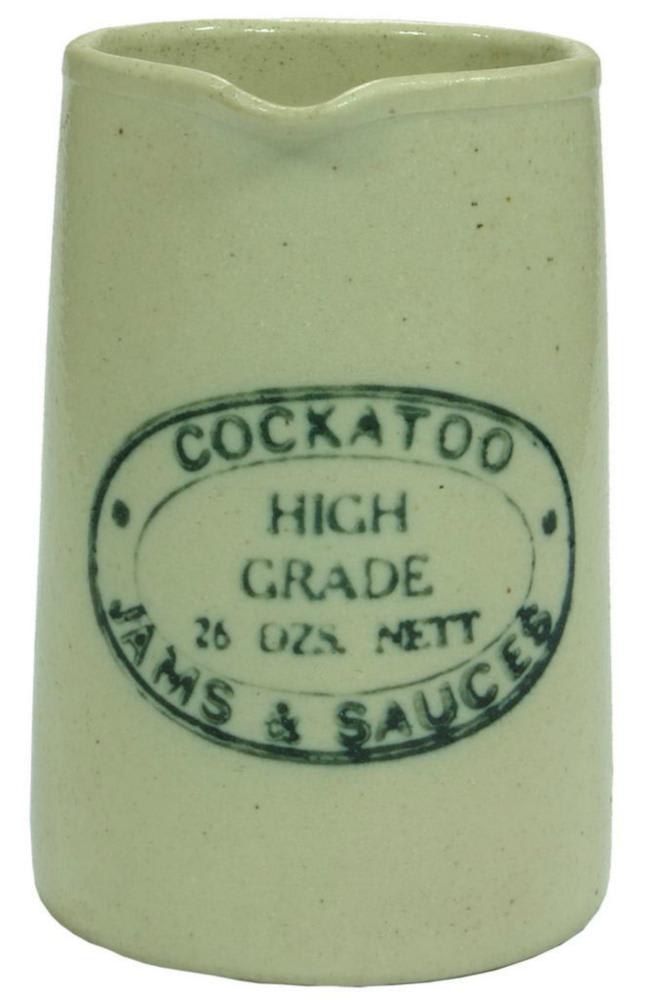 Cockatoo High Grade Jams Sauces Jug Pouring Lip